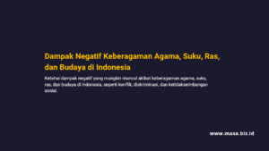 Dampak Negatif Keberagaman Agama, Suku, Ras, dan Budaya di Indonesia